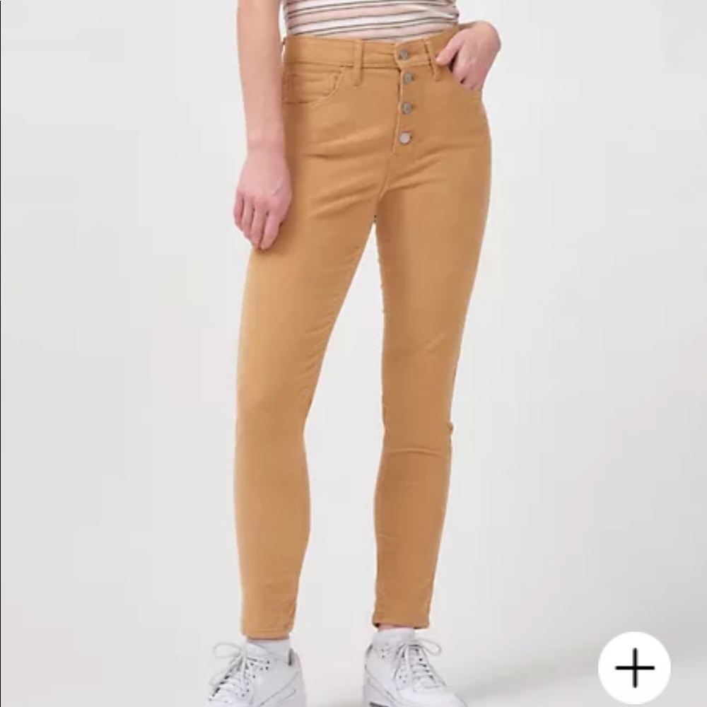 NWT Levi's 721 Corduroy High Rise Button Skinny